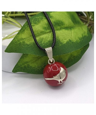 Red Cardinal Angel Caller Chime Necklace, Harmony Ball, Fairy Bell Jewelry, Handcrafted 20" Black Cord with Silver Clasp $24....