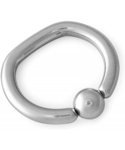 316L Surgical Steel D Ring Captive Bead 12g 0.38 Inches $8.60 Body Jewelry