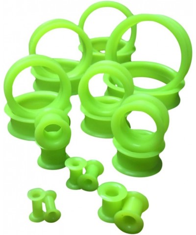 PAIR of Green Soft Silicone Ear Tunnels Plugs - up to size 50mm! 1&1/2" (38mm) $9.54 Body Jewelry