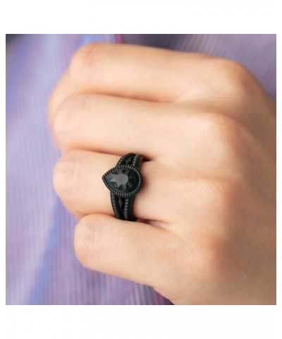 Women's Silicone Wedding Ring Like Diamond - 4.4mm~12.4mm Wide, 2mm~5.5mm Thick 11.5 - 12 (20.8mm) Black $14.55 Rings