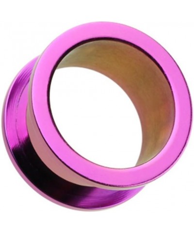 Colorline Steel Screw-Fit Ear Gauge Tunnel Plug 7/16" (11mm), Purple $11.21 Body Jewelry