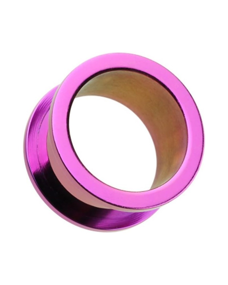 Colorline Steel Screw-Fit Ear Gauge Tunnel Plug 7/16" (11mm), Purple $11.21 Body Jewelry