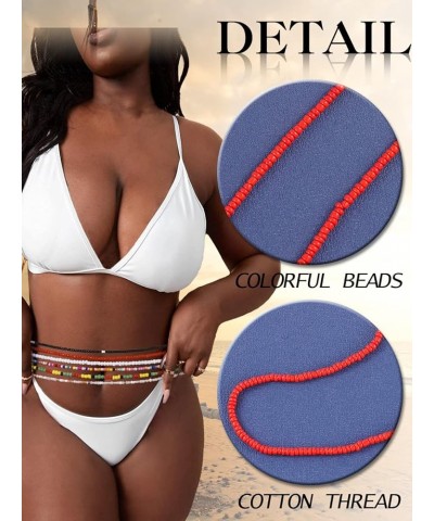 50inch Plus Size African Waist Beads Belly Chain Non-Stretching Tie-on Bead Jewelry Accessories for Women and Girls 29 $7.14 ...