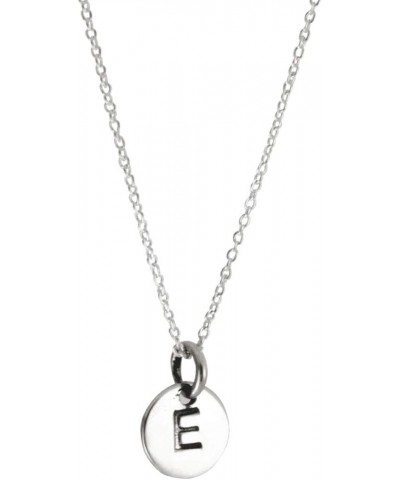 925 Sterling Silver Alphabet Initial Mini Letter Disc Pendant Necklace 14 inch W $15.19 Necklaces