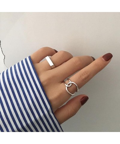 Chunky Gold Rings for Women Adjustable Silver Bold Thick Rings Gold Statement Rings Open Dome Ring Chunky Silver Rings for Wo...