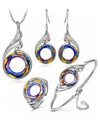 ♥ Rise From the Ashes Phoenix Necklace Earrings Bracelet & Ring Set, Symbol of Luck and Renewal $53.64 Jewelry Sets