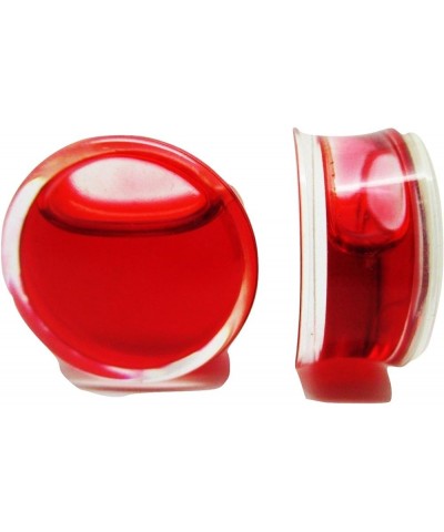 Liquid Blood Filled Ear Plugs - Double Flared - 8 Sizes - Pair 5/8" (16mm) $8.52 Body Jewelry