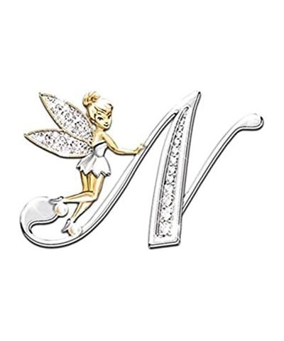 Initial Letter Brooch Pins Rhinestone Crystal Elf Angel Collar Pins Brooches For Girls Women Accessories N $7.13 Brooches & Pins