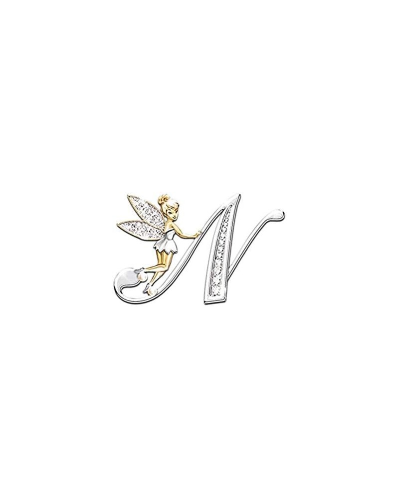 Initial Letter Brooch Pins Rhinestone Crystal Elf Angel Collar Pins Brooches For Girls Women Accessories N $7.13 Brooches & Pins