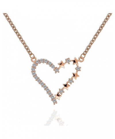 SEABOW Women s Necklace 925 Sterling Silver with Cubic Zirconia 18K Gold Plated Jewelry Ideal Gift for Wife Mom $5.29 Necklaces