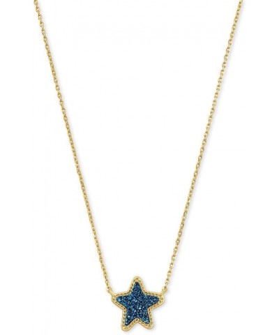 Jae Star Short Pendant Necklace, Fashion Jewelry for Women GOLD - BLUE DRUSY $34.00 Necklaces