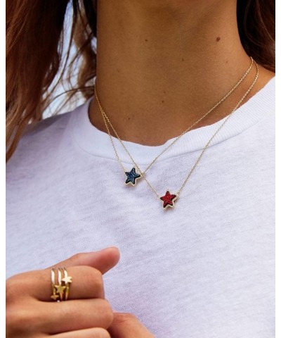 Jae Star Short Pendant Necklace, Fashion Jewelry for Women GOLD - BLUE DRUSY $34.00 Necklaces