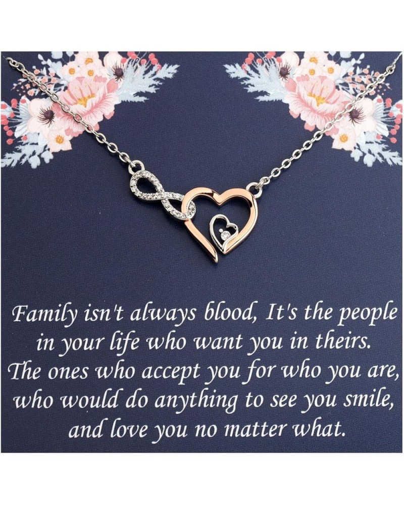 Bonus Sister in Law Necklace With Message Card Family Isn't Always Blood Wedding Jewelry Bridal Shower Gift bonus sister infi...