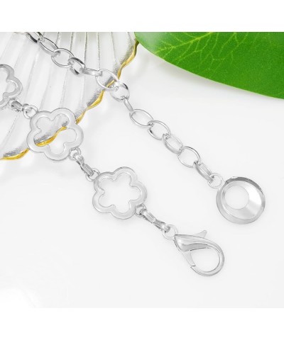 Small Flower Metal Belt Chain - Adjustable Waist Chain for Women's Dresses Silver L: 53.1 in/135 cm $8.54 Body Jewelry