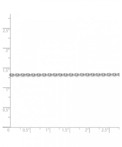 10k White Gold Diamond-Cut Cable Chain Necklace 18.0 Inches 1.8 mm $52.54 Necklaces