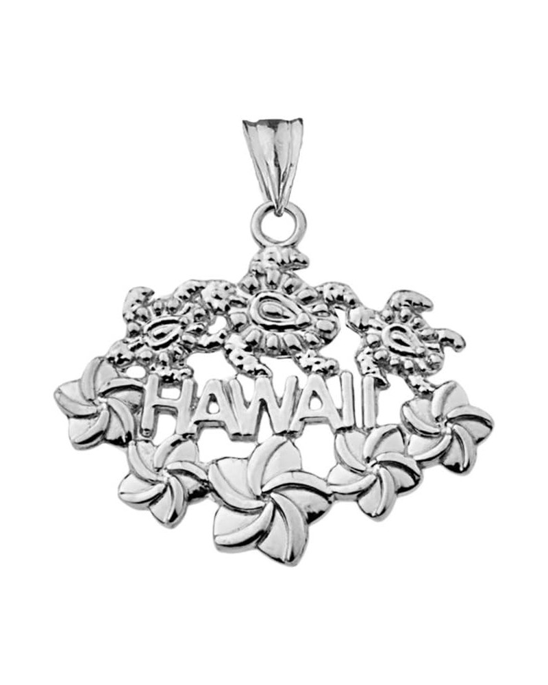 Elegant Sterling Silver Aloha State Hawaii Charm Pendant $14.09 Necklaces