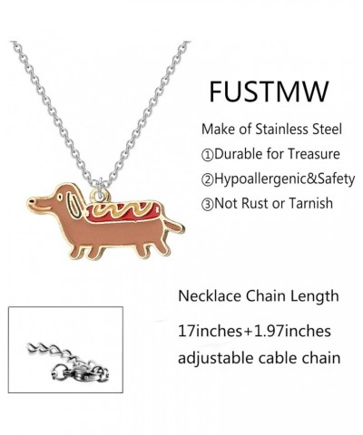 Dog Lovers Necklace Gifts Dachshund Corgi Chihuahua Necklace Dog Owners Jewelry Pet Lovers Gifts Dachshund necklace $8.83 Nec...