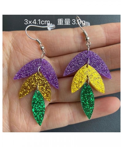 Colorful Mardi Gras Resin Champagne Acrylic Crown Earrings Dainty Animal Lobster Hat Star Dinosaur Gnome Feather Mask Shape E...