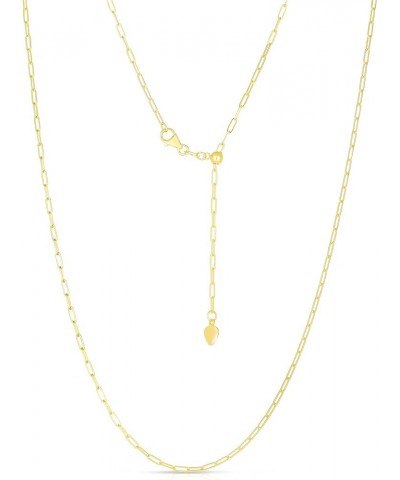 14k Fine Gold 1.5mm Adjustable Solid Paperclip Necklace, 22 Inch yellow-gold $64.59 Necklaces