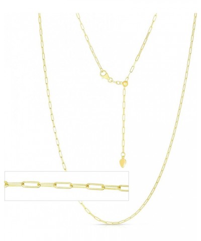 14k Fine Gold 1.5mm Adjustable Solid Paperclip Necklace, 22 Inch yellow-gold $64.59 Necklaces