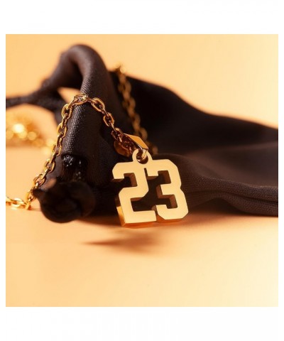 Mini Number Pendant Necklace Gold - Jersey Number Pendant Charm with Chain 12 $16.80 Necklaces