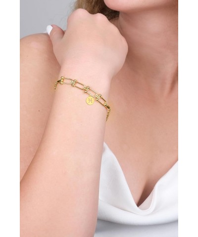 Dainty Solid 10k Gold Zodiac Charm with Jump Ring Pisces $34.79 Bracelets