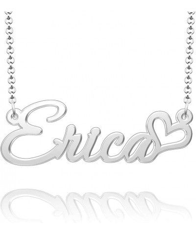 Sterling Silver Name Necklace Personalized with Crown Customized Prime Pendant for Girls Boys Men Women Erica $12.89 Necklaces