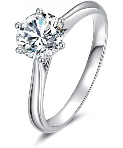 Moissanite Engagement Ring for Women Gold Plated Sterling Silver Promise Wedding Rings for Her 1 Carat $33.20 Rings