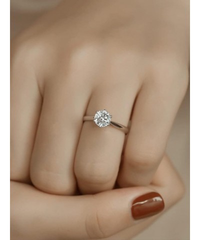 Moissanite Engagement Ring for Women Gold Plated Sterling Silver Promise Wedding Rings for Her 1 Carat $33.20 Rings