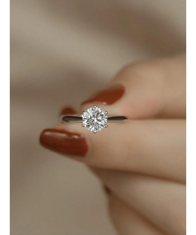 Moissanite Engagement Ring for Women Gold Plated Sterling Silver Promise Wedding Rings for Her 1 Carat $33.20 Rings