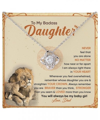 To My Daughter Necklace from Dad Mom - Daughter Gifts from Mother Father, Beautiful Necklace for Birthday, Graduation, Weddin...