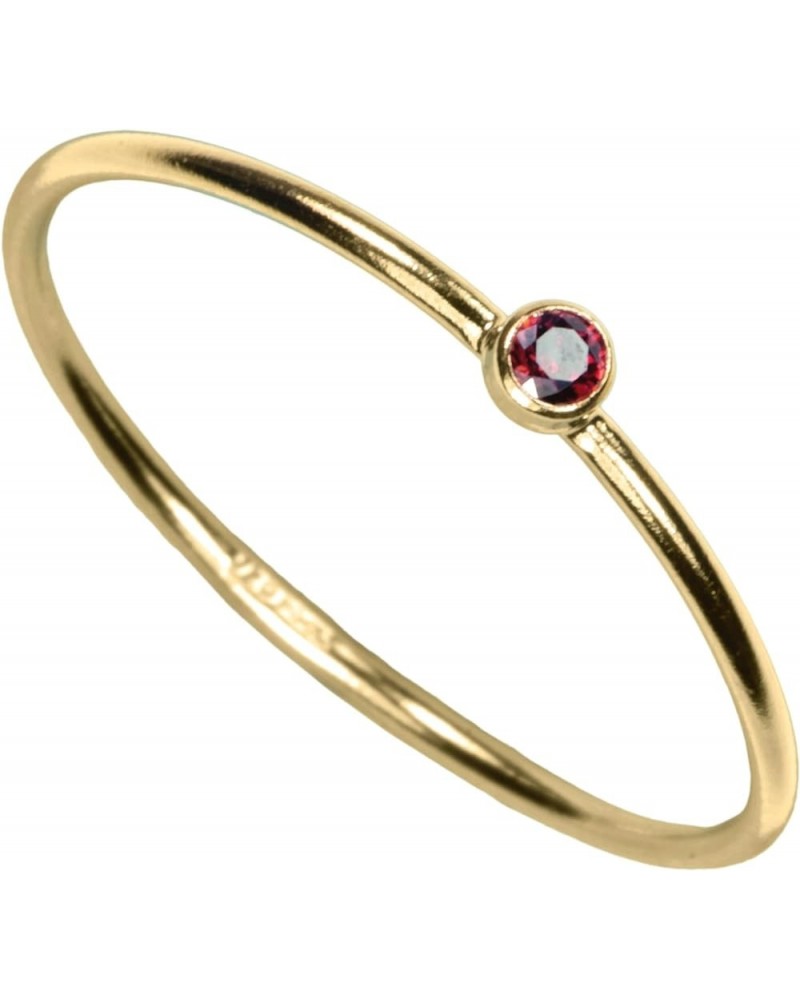 14kt Gold Filled Color CZ Stacking Rings Garnet-Red-Color $11.55 Others