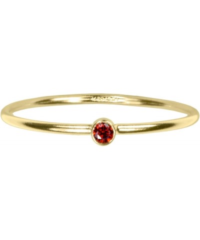 14kt Gold Filled Color CZ Stacking Rings Garnet-Red-Color $11.55 Others