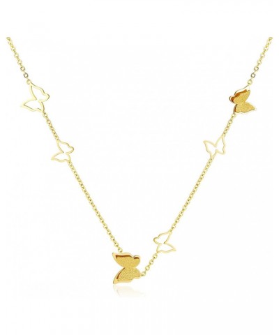 Butterfly Chain Necklace Gold Plated for Women and Girls $13.34 Necklaces