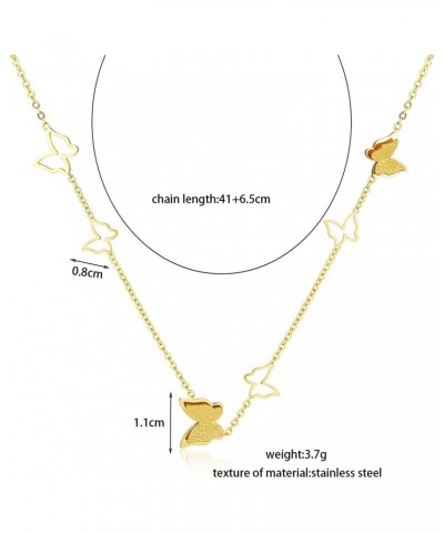 Butterfly Chain Necklace Gold Plated for Women and Girls $13.34 Necklaces