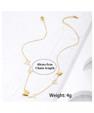 Butterfly Chain Necklace Gold Plated for Women and Girls $13.34 Necklaces