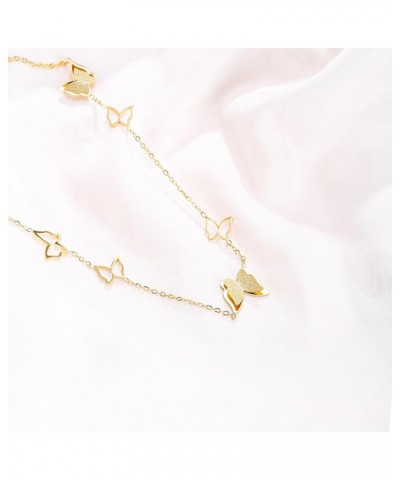 Butterfly Chain Necklace Gold Plated for Women and Girls $13.34 Necklaces