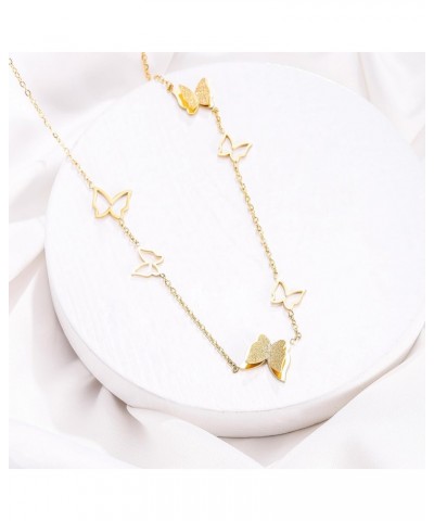 Butterfly Chain Necklace Gold Plated for Women and Girls $13.34 Necklaces