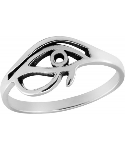 Mystical Eye of Ra Protective Symbol .925 Sterling Silver Band Ring $10.11 Rings