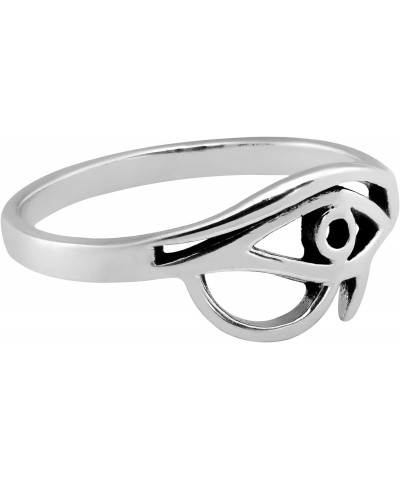 Mystical Eye of Ra Protective Symbol .925 Sterling Silver Band Ring $10.11 Rings