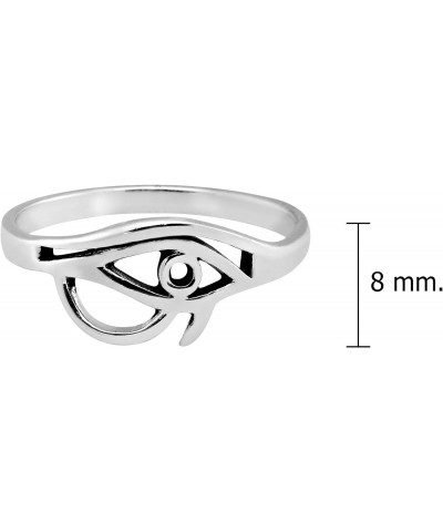 Mystical Eye of Ra Protective Symbol .925 Sterling Silver Band Ring $10.11 Rings