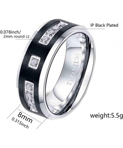 Couple Rings Matching Ring Black 1CT CZ White Gold Plated Women Wedding Ring Sets for Him and Her Rings black and white women...