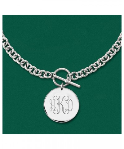 Italian Sterling Silver Personalized Disc Necklace 18-inch (Plain) $66.12 Necklaces