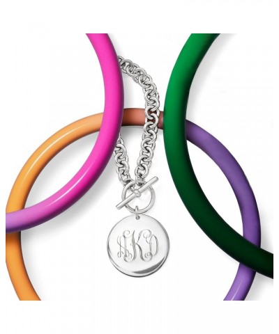 Italian Sterling Silver Personalized Disc Necklace 18-inch (Plain) $66.12 Necklaces