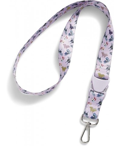 Wide Lanyard with Speed Clip Lavender Butterflies $7.95 Bracelets