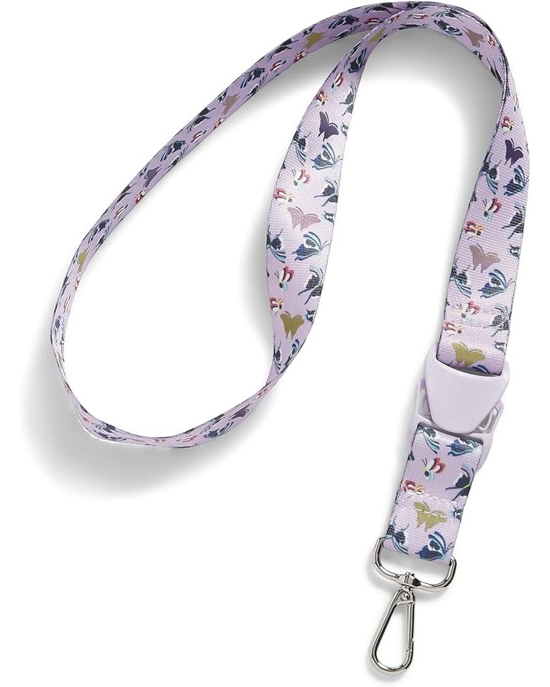 Wide Lanyard with Speed Clip Lavender Butterflies $7.95 Bracelets