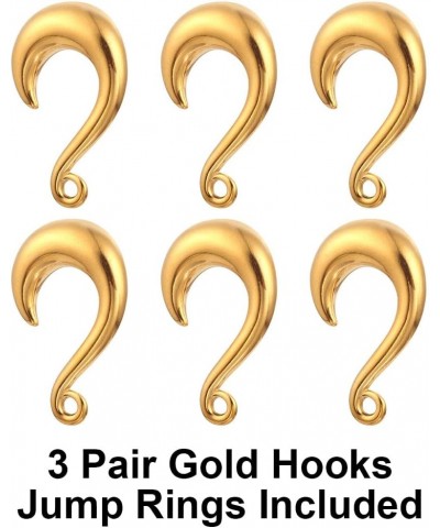 3 Pairs DIY Ear Weight Hook for Ear Piercing Jewelry Stainless Steel Plugs Dangle Ear Pierced Expander Gauge 06mm-2g DIY Ear ...