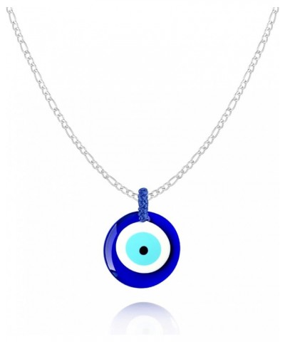 Evil Eye Necklace Sun Pendant Turkish Blue Eye Protection Lucky Necklaces Jewelry Gifts for Men Women (Sun) - Silver 11-BLYY-...