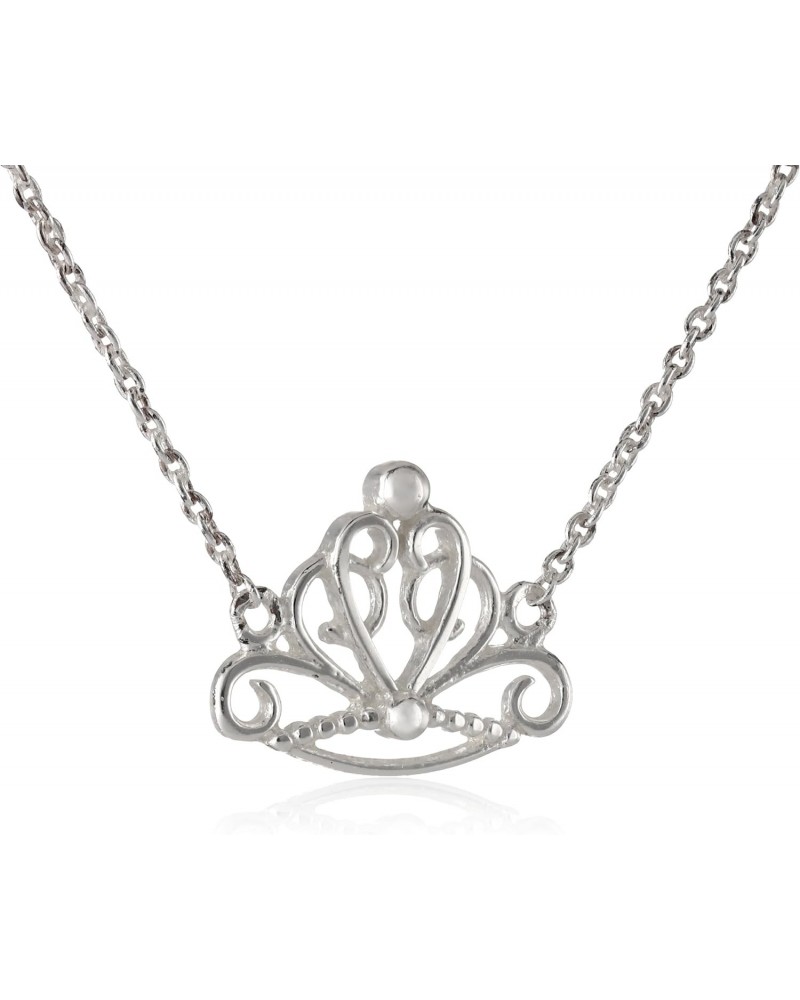 Princess Sterling Silver Crown Necklace $22.76 Necklaces