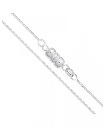 CHOOSE YOUR CLASP Sterling Silver 1.3mm Box Chain Necklace 18.0 Inches Magnetic Clasp $15.68 Necklaces